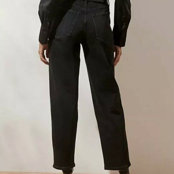 Banana Republic High-Rise Plus Size 20/35 TALL Black Wash Straight Jeans RT$100 - Picture 2 of 3